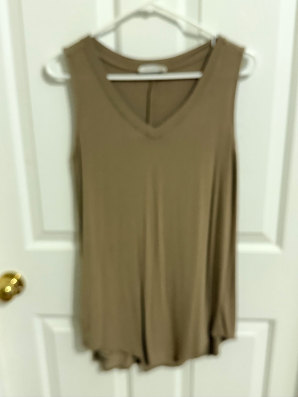 Zenana Outfitters V-Neck Sleeveless Tank Top - Taupe